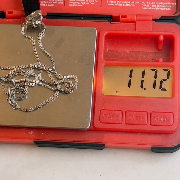 Raw Black Tourmaline Pendant on Italy .925 Silver Box Chain Necklace - 20” - Picture 7 of 7